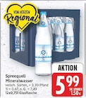 Minerallwasser von Spreequell für 5,99 € bei E center im Angebot Minerallwasser von Spreequell im aktuellen E center Prospekt