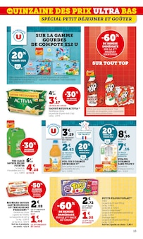 Promotion Activia dans le prospectus Super U, valable du 26/08/2025 au 07/09/2025 Promo Activia dans le catalogue Super U du moment à la page 15