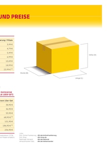 Reis im DHL Paketshop Prospekt "PREISÜBERSICHT" mit 11 Seiten (München)