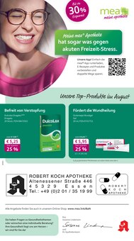 Aktueller mea - meine apotheke Prospekt "Unsere August-Angebote" Seite 1 von 4 Seiten für Essen