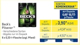 Pilsener im Angebot bei METRO in Siegburg Pilsener Angebote von Beck`s bei METRO Siegburg für 4,64 €