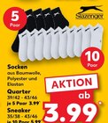 Socken im Kaufland Prospekt Quarter Socken von Slazenger im aktuellen Kaufland Prospekt für 3,99 €