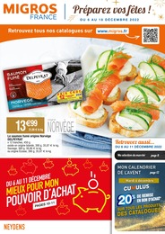 Catalogue Migros France avec 12 pages de promos Prospectus Migros France, "Préparez vos Fêtes !", pages, 06/12/2022 - 18/12/2022