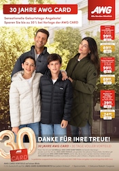Jacke im AWG Prospekt in Offenbach Aktueller AWG Prospekt mit Jacke, "30 JAHRE AWG CARD", Seite 1