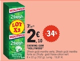Chewing-gum 2fresh - Hollywood en promo chez E.Leclerc Chewing-gum 2fresh - Hollywood dans le catalogue E.Leclerc