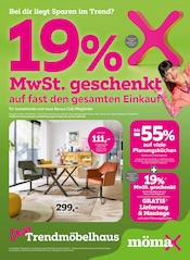Stuhl im mömax Prospekt in Langenhagen Aktueller mömax Prospekt mit Stuhl, "19% MwSt. geschenkt - auf fast den gesamten Einkauf", Seite 1