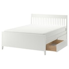 Aktuelles Bettgestell mit Schubladen weiß/Leirsund 140x200 cm Angebot bei IKEA in Freiburg (Breisgau) ab 668,00 €