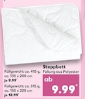 Steppbett für 9,99 € bei Kaufland im Angebot Steppbett im aktuellen Kaufland Prospekt