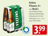 Veltins Pilsener, V+ oder Beck's Angebote bei famila Nordost Stade für 3,99 €