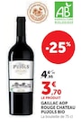 Gaillac AOP Rouge Bio - Château Pujols dans le catalogue Super U