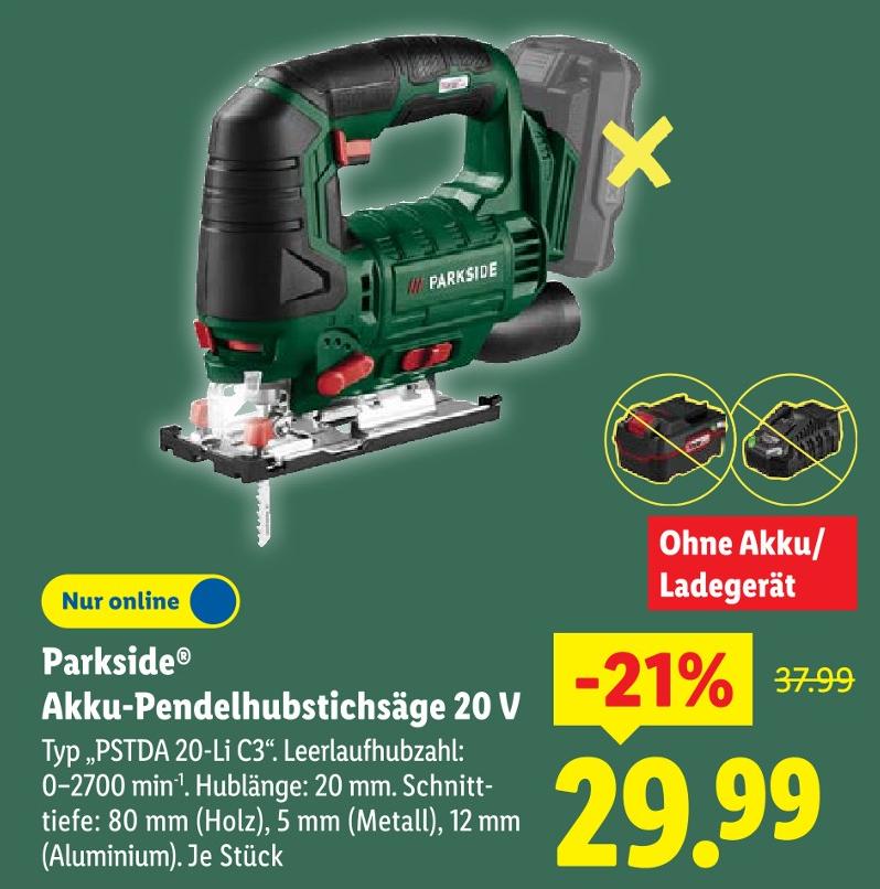Akku-Pendelhubstichsäge 20 V