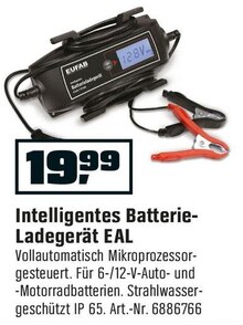 Intelligentes Batterie-Ladegerät EAL bei OBI in Hameln Intelligentes Batterie-Ladegerät EAL im Angebot bei OBI Hameln für 19,99 €