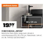 Aktuelle Fliesen Angebote bei OBI in Pforzheim Aktuelles Feinsteinzeug 'Impero' Angebot bei OBI in Pforzheim ab 19,99 €
