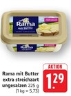 mit Butter extra streichzart ungesalzen im Angebot bei EDEKA in Pirmasens mit Butter extra streichzart ungesalzen Angebote von Rama bei EDEKA Pirmasens für 1,29 €