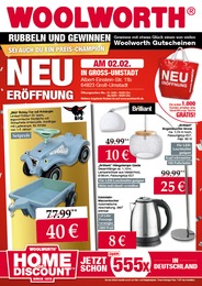 Woolworth Prospekt für Mainhausen mit 8 Seiten Woolworth Prospekt für Mainhausen: Neueröffnung in Groß-Umstadt, 8 Seiten, 02.02.2023 - 03.02.2023