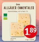 ALLGÄUER EMMENTALER von ÖMA im aktuellen Erdkorn Biomarkt Prospekt