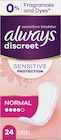 discreet Slipeinlagen Inkontinenz Sensitive Normal von always für 2,25 € bei dm-drogerie markt im Angebot discreet Slipeinlagen Inkontinenz Sensitive Normal von always im aktuellen dm-drogerie markt Prospekt