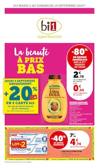 Prospectus Bi1 de la semaine "La beauté À PRIX BAS" avec 1 pages, valide du 02/09/2025 au 14/09/2025 pour Salins-les-Bains et alentours