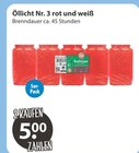 Öllicht Nr. 3 rot und weiß Angebote von Bolsius bei V-Markt Regensburg für 5,00 €