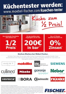 Möbel Fischer Prospekt Küchentester werden mit 1 Seite