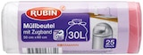 Müllbeutel mit Zugband im Rossmann Prospekt Müllbeutel mit Zugband von Rubin im aktuellen Rossmann Prospekt für 0,99 €