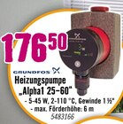 Heizungspumpe Alpha1 25-60 im Angebot bei Hornbach in Nürnberg Heizungspumpe Alpha1 25-60 Angebote von Grundfos bei Hornbach Nürnberg für 176,50 €