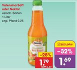 Saft oder Nektar im Angebot bei Netto Marken-Discount in Eisenach Saft oder Nektar Angebote von Valensina bei Netto Marken-Discount Eisenach für 1,69 €