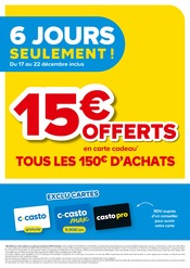 Prospectus Castorama à Coignières, "6 JOURS SEULEMENT !", 1 page de promos valables du 17/12/2025 au 22/12/2025
