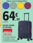 Valise cabine - AERIAL en promo chez E.Leclerc Villeneuve-d'Ascq à 64,50 €