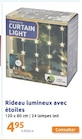 Rideau lumineux avec étoiles en promo chez Action Goussainville à 4,95 €