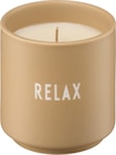 Duftkerze im Porzellanbecher "RELAX", beige (6x5 cm) im Angebot bei dm-drogerie markt in Stuttgart Duftkerze im Porzellanbecher "RELAX", beige (6x5 cm) Angebote von DESIGN LETTERS bei dm-drogerie markt Stuttgart für 19,95 €