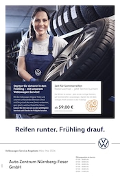 Volkswagen Prospekt für Nürnberg mit 1 Seite Volkswagen Prospekt für Nürnberg: "Der Frühling startet mit Power", 1 Seite, 01.03.2026 - 31.05.2026