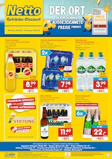 Bier im Netto Marken-Discount Prospekt "DER ORT, AN DEM DU IMMER AUSGEZEICHNETE PREISE FINDEST." mit 2 Seiten (Lippstadt)