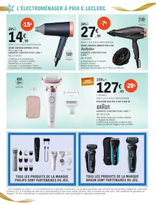 Promo Epilateur dans le catalogue E.Leclerc du moment à la page 10