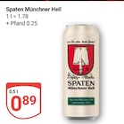 Münchner Hell Angebote von Spaten bei GLOBUS Weimar für 0,89 €