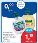 Flüssigseife von Palmolive für 0,99 € bei budni im Angebot Flüssigseife von Palmolive im aktuellen budni Prospekt