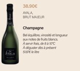 Champagne - AYALA, BRUT MAJEUR - Monoprix Croise Laroche à Neuville-en-Ferrain Champagne - AYALA, BRUT MAJEUR en promo chez Monoprix Croise Laroche Neuville-en-Ferrain à 38,90 €