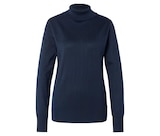 Feinstrick-Rollkragenpullover, dunkelblau bei Tchibo im Supermarkt im Prospekt "" für 19,99 €