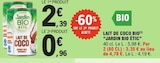 E.Leclerc La Môle - Promo Lait de coco bio Promo Lait de coco bio à 0,96 € dans le catalogue E.Leclerc à La Môle