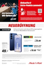 Aktueller MediaMarkt Saturn Elektromarkt Prospekt in Leingarten und Umgebung, "NEUERÖFFNUNG" mit 1 Seite, 27.02.2025 - 01.03.2025