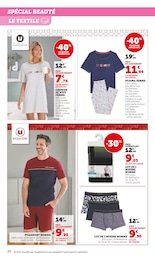 Prix et réduction Boxer Homme dans le prospectus Super U en cours Offre Boxer Homme dans le catalogue Super U du moment à la page 20
