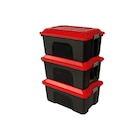 Lot de 3 malles de rangement 40 L - SUNDIS en promo chez Carrefour Lot de 3 malles de rangement 40 L - SUNDIS dans le catalogue Carrefour