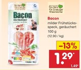 Bacon im Angebot bei Netto Marken-Discount in Oberhausen Bacon Angebote von Ein Herz für Erzeuger bei Netto Marken-Discount Oberhausen für 1,29 €