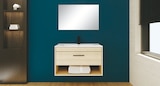 Brico Cash Vains - Promo Ensemble salle de bains "Kidi" 80 cm : meuble + vasque + miroir Promo Ensemble salle de bains "Kidi" 80 cm : meuble + vasque + miroir à 109,00 € dans le catalogue Brico Cash à Vains
