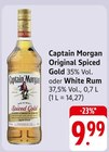 Original Spiced Gold oder White Rum Angebote von Captain Morgan bei E center Neustadt für 9,99 €