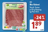 Salami im ALDI SÜD Prospekt Salami von BIO im aktuellen ALDI SÜD Prospekt für 1,89 €