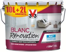 Mr Bricolage Liézey - Peinture blanc de rénovation mat 10 L Promo Peinture blanc de rénovation mat 10 L dans le catalogue Mr Bricolage "On vous met au vert sans vous mettre dans le rouge." à Liézey