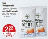 Weizenmehl oder Spätzlemehl Angebote von KLC bei V-Markt Regensburg für 2,22 €