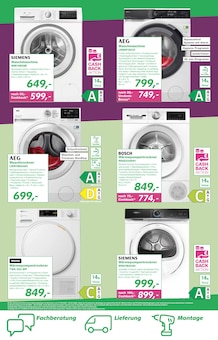 Waschmaschine im EP: Prospekt "wenn sparen, dann richtig" mit 4 Seiten (Rheine)