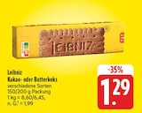 Kakao- oder Butterkeks im Angebot bei EDEKA in Nürnberg Kakao- oder Butterkeks Angebote von Leibniz bei EDEKA Nürnberg für 1,29 €